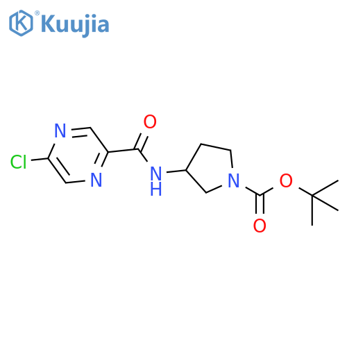 1,1-Dimethylethyl 3-[[(5-chloro-2-pyrazinyl)carbonyl]amino]-1-pyrrolidinecarboxylate structure