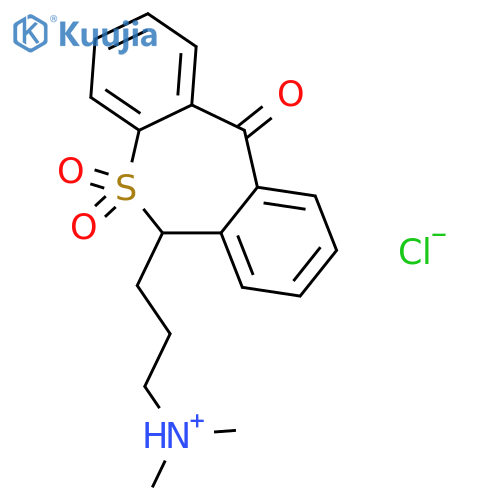 Dibenzo[b,e]thiepin-11(6H)-one,6-[3-(dimethylamino)propyl]-, 5,5-dioxide, hydrochloride (1:1) structure