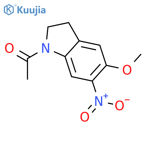 1-(5-Methoxy-6-nitroindolin-1-yl)ethanone structure