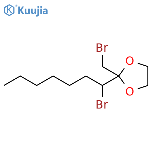 1,3-Dioxolane, 2-(1-bromoheptyl)-2-(bromomethyl)- structure