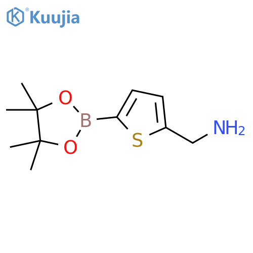 5-(tetramethyl-1,3,2-dioxaborolan-2-yl)thiophen-2-ylmethanamine structure