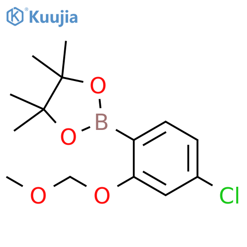1,3,2-Dioxaborolane, 2-[4-chloro-2-(methoxymethoxy)phenyl]-4,4,5,5-tetramethyl- structure
