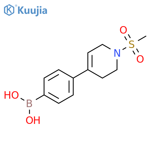 4-(1-methanesulfonyl-3,6-dihydro-2H-pyridin-4-yl)phenyl]boronic acid structure
