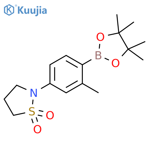 4-(1,1-Dioxo-1,2-thiazolidin-2-yl)-2-methylphenylboronic acid pinacol ester structure