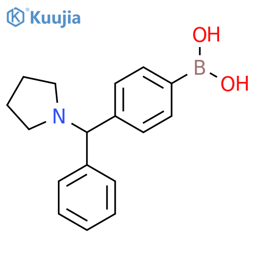 {4-[Phenyl(pyrrolidin-1-yl)methyl]phenyl}boronic acid structure