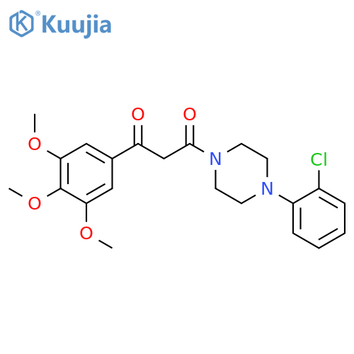 1,3-Propanedione,1-[4-(2-chlorophenyl)-1-piperazinyl]-3-(3,4,5-trimethoxyphenyl)- structure