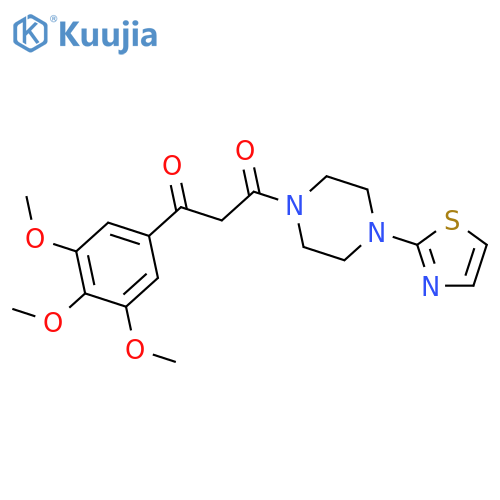 1,3-Propanedione,1-[4-(2-thiazolyl)-1-piperazinyl]-3-(3,4,5-trimethoxyphenyl)- structure