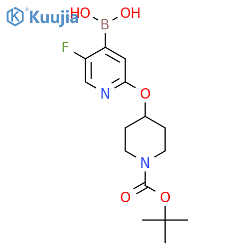[2-({1-[(tert-butoxy)carbonyl]piperidin-4-yl}oxy)-5-fluoropyridin-4-yl]boronic acid structure