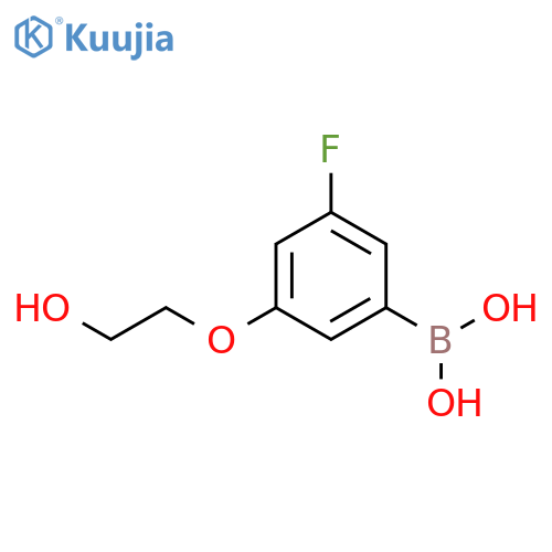 3-Fluoro-5-(2-hydroxyethoxy)phenylboronic acid structure