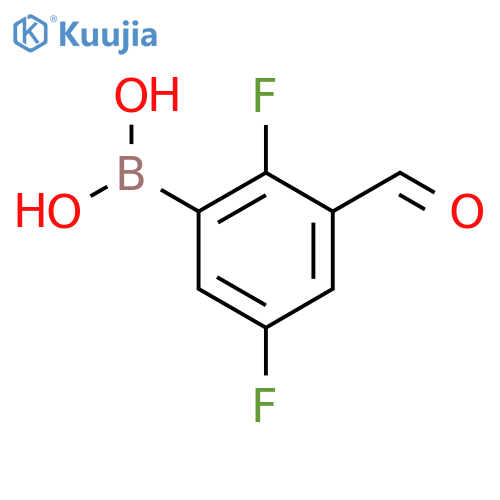 (2,5-difluoro-3-formylphenyl)boronic acid structure