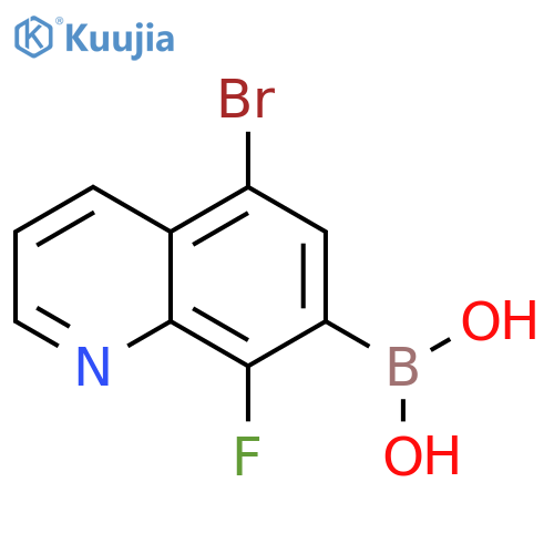 5-Bromo-8-fluoroquinoline-7-boronic acid structure