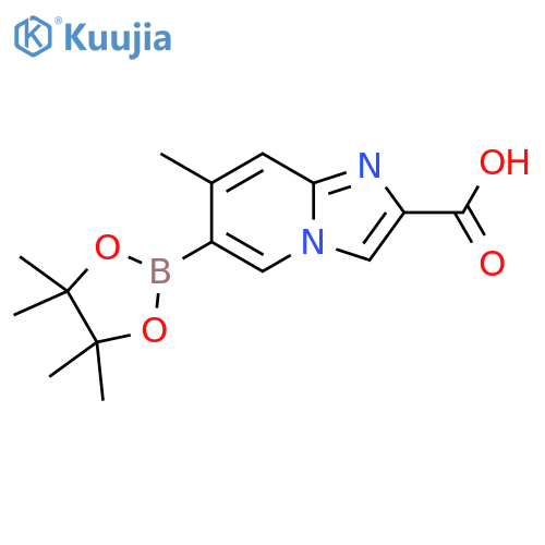 Imidazo[1,2-a]pyridine-2-carboxylic acid, 7-methyl-6-(4,4,5,5-tetramethyl-1,3,2-dioxaborolan-2-yl)- structure