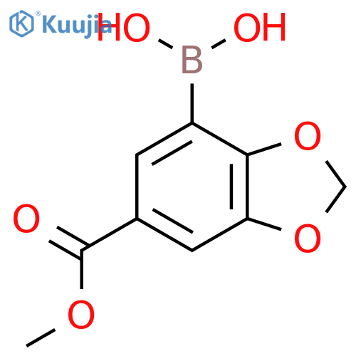 5-Methoxycarbonyl-2,3-methylenedioxyphenylboronic acid structure
