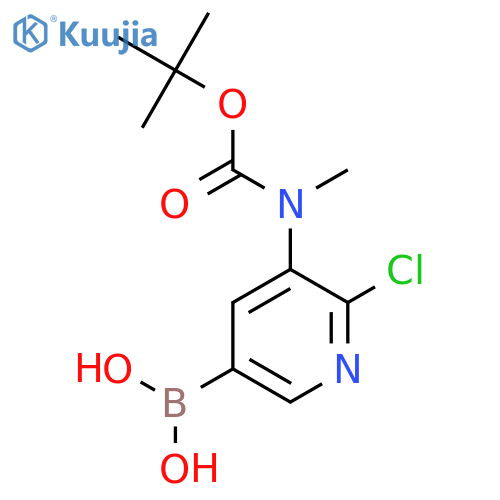 3-(N-BOC-N-Methylamino)-2-chloropyridine-5-boronic acid structure