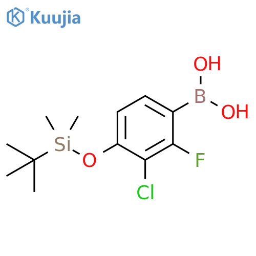4-(tert-Butyldimethylsilyloxy)-3-chloro-2-fluorophenylboronic acid structure