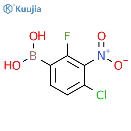 (4-Chloro-2-fluoro-3-nitrophenyl)boronic acid structure