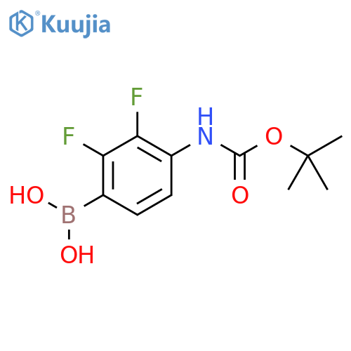 (4-BOC-Amino)-2,3-difluorophenylboronic acid structure