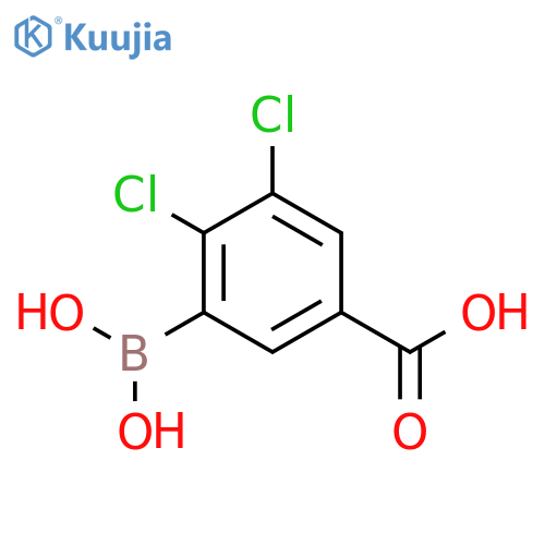 3-Borono-4,5-dichlorobenzoic acid structure