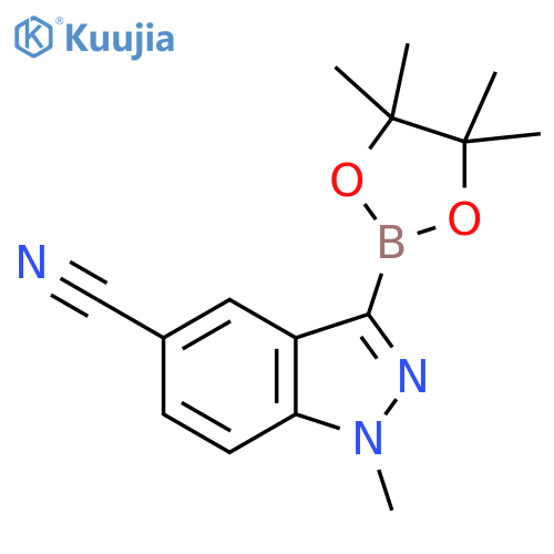 1-Methyl-3-(4,4,5,5-tetramethyl-1,3,2-dioxaborolan-2-yl)-indazole-5-carbonitrile structure