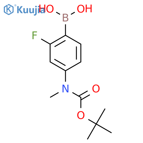 4-(N-BOC-N-Methylamino)-2-fluorophenylboronic acid structure