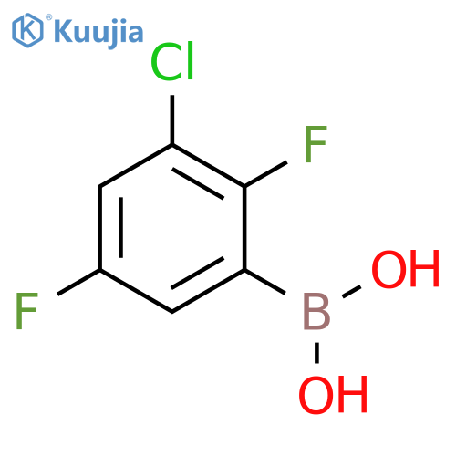3-Chloro-2,5-difluorophenylboronic acid structure