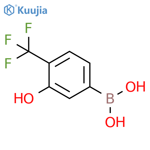 ((3-hydroxy-4-(trifluoroMethyl)phenyl)boronic acid structure