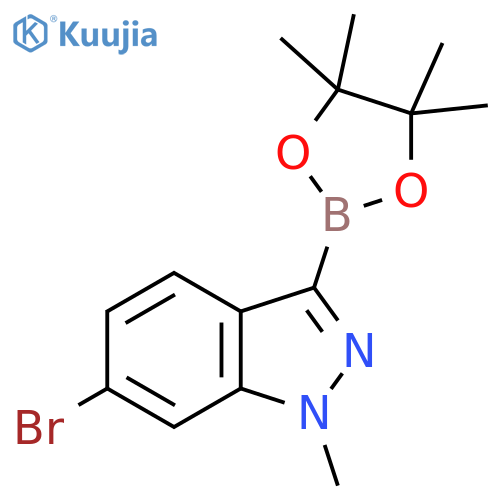 6-Bromo-1-methyl-3-(4,4,5,5-tetramethyl-1,3,2-dioxaborolan-2-yl)-1H-indazole structure