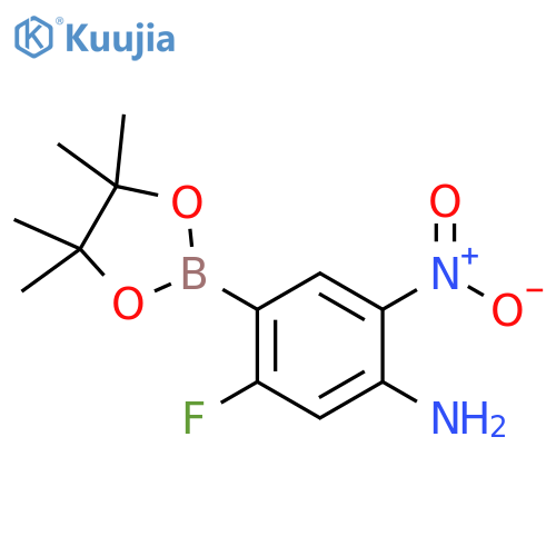 5-Fluoro-2-nitro-4-(tetramethyl-1,3,2-dioxaborolan-2-yl)aniline structure