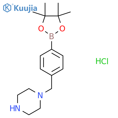 4-(Piperazino)methylphenylboronic acid pinacol ester HCl structure