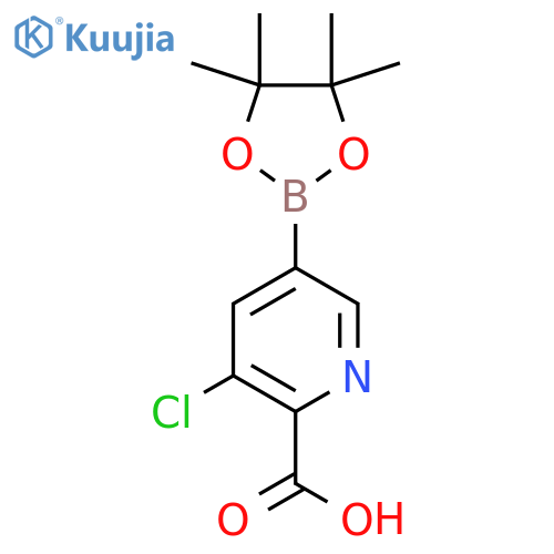 3-Chloro-5-(tetramethyl-1,3,2-dioxaborolan-2-yl)pyridine-2-carboxylic acid structure