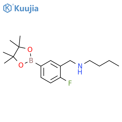 3-(N-Butylaminomethyl)-4-fluorophenylboronic acid pinacol ester structure