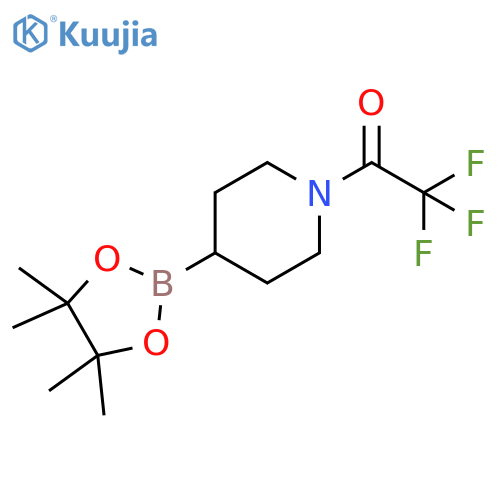 2,2,2-Trifluoro-1-[4-(tetramethyl-1,3,2-dioxaborolan-2-yl)piperidin-1-yl]ethanone structure