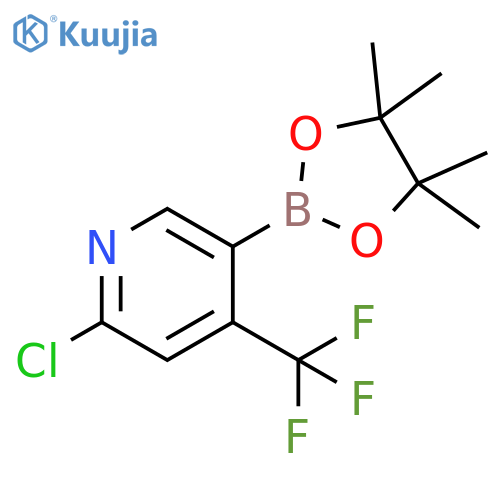 2-Chloro-4-(trifluoromethyl)pyridine-5-boronic acid pinacol ester structure