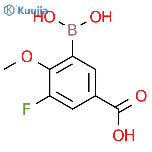3-(Dihydroxyboranyl)-5-fluoro-4-methoxybenzoic acid structure