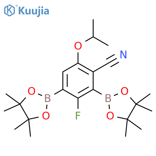 4-Cyano-2-fluoro-5-isopropoxyphenyl-1,3-diboronic acid, pinacol ester structure