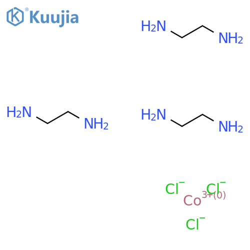 Cobalt(3+); ethane-1,2-diamine; trichloride structure
