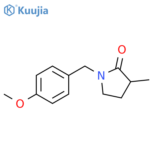 1-[(4-Methoxyphenyl)methyl]-3-methylpyrrolidin-2-one structure