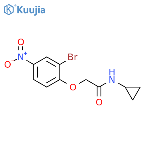2-(2-Bromo-4-nitrophenoxy)-N-cyclopropylacetamide structure