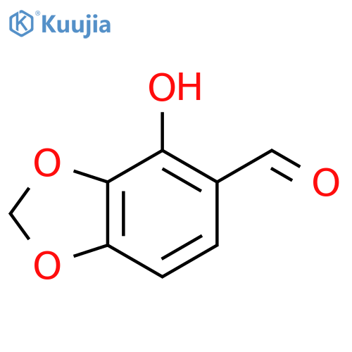 4-hydroxy-1,3-dioxaindane-5-carbaldehyde structure