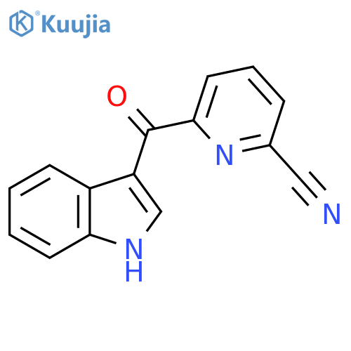 2-Pyridinecarbonitrile, 6-(1H-indol-3-ylcarbonyl)- structure