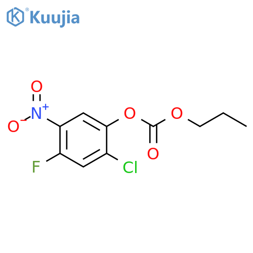 2-Chloro-4-fluoro-5-nitrophenyl propyl carbonate structure