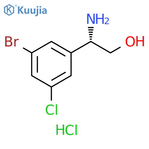 (S)-2-Amino-2-(3-bromo-5-chlorophenyl)ethan-1-ol hydrochloride structure