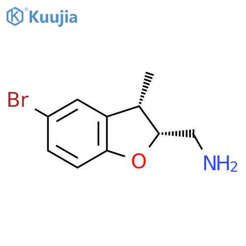 rac-[(2R,3S)-5-bromo-3-methyl-2,3-dihydro-1-benzofuran-2-yl]methanamine structure