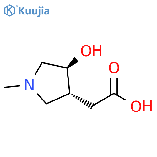 3-Pyrrolidineacetic acid, 4-hydroxy-1-methyl-, (3R,4S)- structure