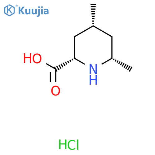 (2S,4R,6S)-4,6-Dimethylpiperidine-2-carboxylic acid;hydrochloride structure