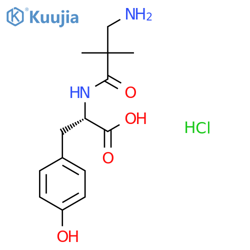 (2S)-2-[(3-Amino-2,2-dimethylpropanoyl)amino]-3-(4-hydroxyphenyl)propanoic acid;hydrochloride structure