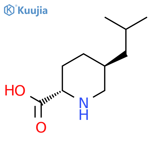 (2S,5S)-5-(2-Methylpropyl)piperidine-2-carboxylic acid structure