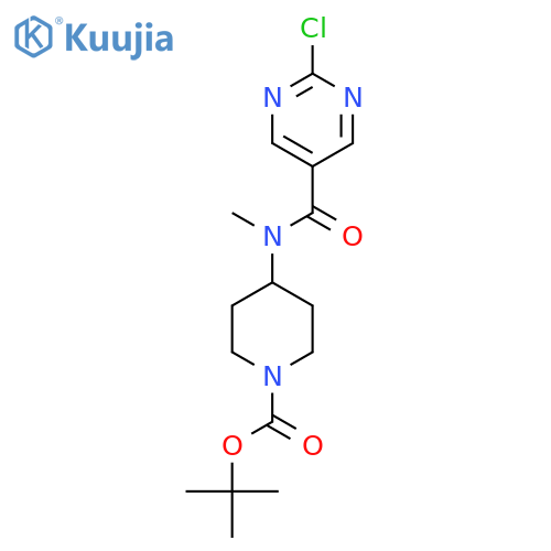 Tert-butyl 4-[(2-chloropyrimidine-5-carbonyl)-methylamino]piperidine-1-carboxylate structure