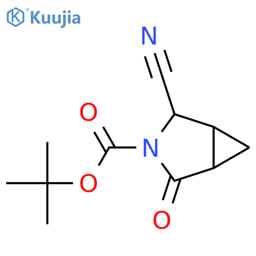 Tert-butyl 2-cyano-4-oxo-3-azabicyclo[3.1.0]hexane-3-carboxylate structure
