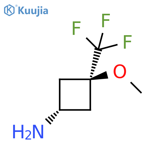 Cyclobutanamine, 3-methoxy-3-(trifluoromethyl)-, cis- structure
